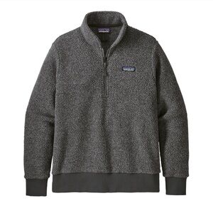 Patagonia Woolyester Fleece Pullover Quarter Zip Sweatshirt Gray